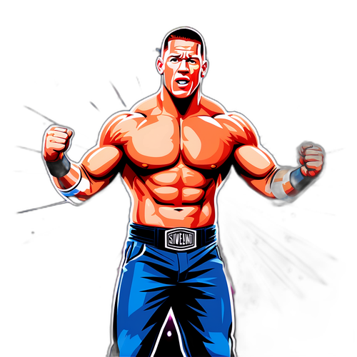 Hình ảnh John Cena với tư thế đặc trưng