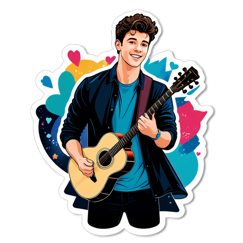 Stiker Warna-warni untuk Penggemar Shawn Mendes: Ekspresikan Cintamu Melalui Musik!