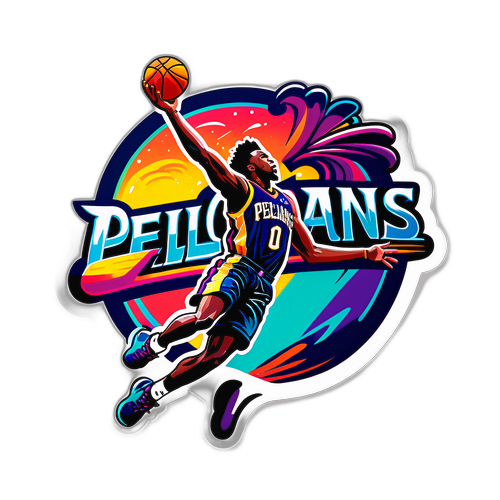 Illustration dynamique d'un joueur des Pelicans de la Nouvelle-Orléans