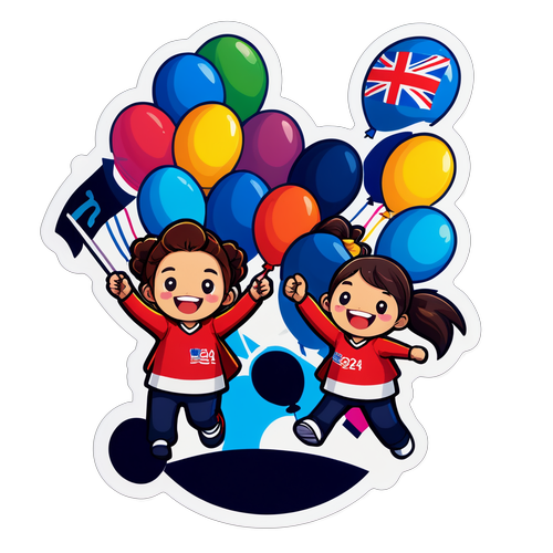 Feel the Excitement! Unleash 'The Spirit of 2024' with Our Vibrant Olympic Sticker!