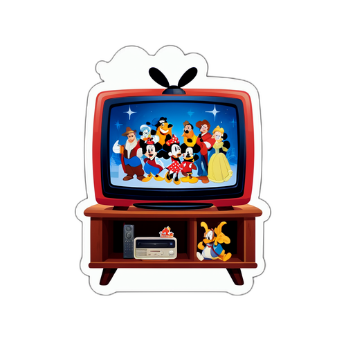 Sticker que celebra Disney+