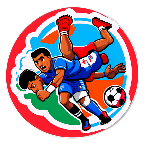 Scène de football avec Luis Diaz