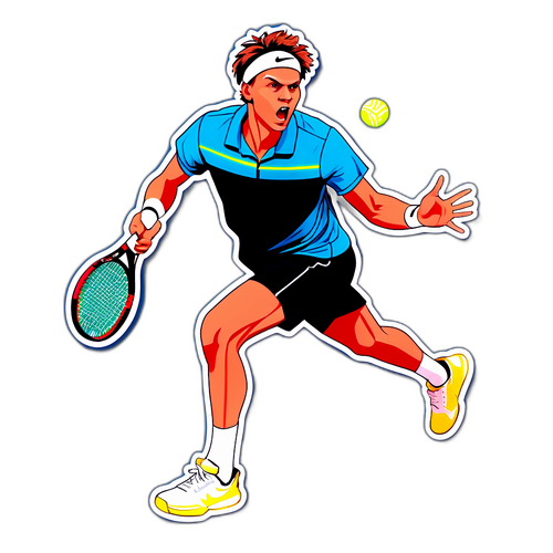 Jannik Sinner i tennisaktion