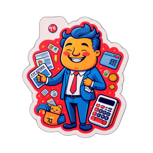 Spillende klistremerke for Nettavisen Skattelister