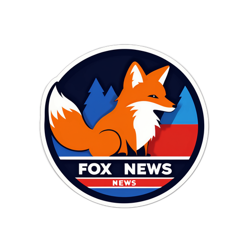 Minimalista Fox News logó matrica