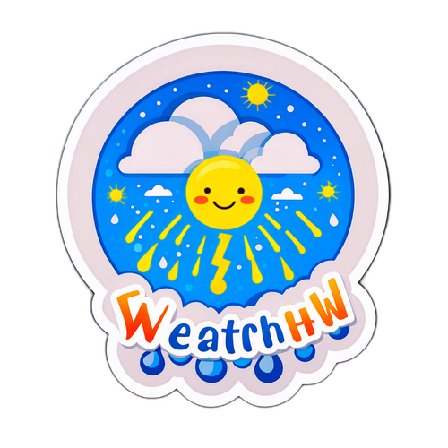 מדבקת תחזית מזג האוויר