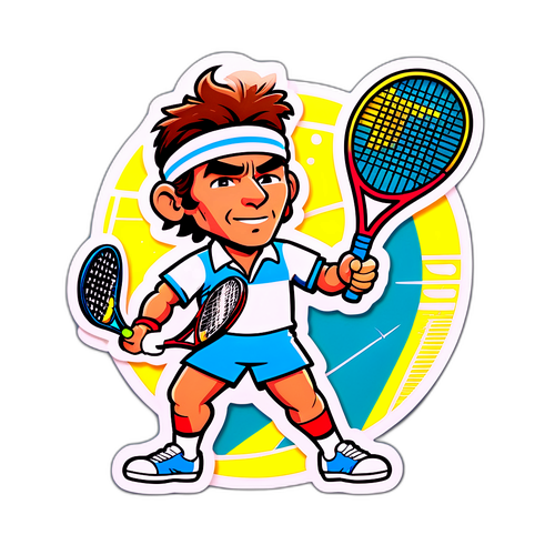 Vintage Tennis Sticker af Pat Cash