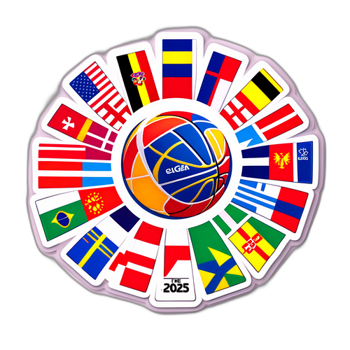 T-paita Eurobasket 2025 -logolla