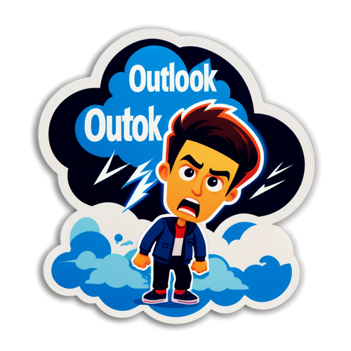 Frustrated Outlook User Sticker