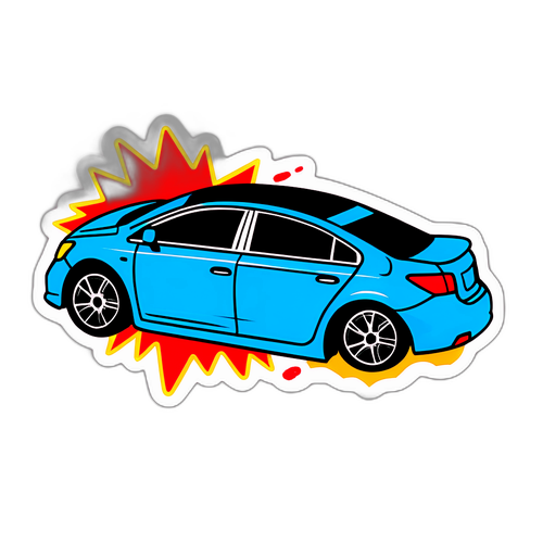Auto-ongeluk Sticker: Veiligheid Voorkomt Ongevallen