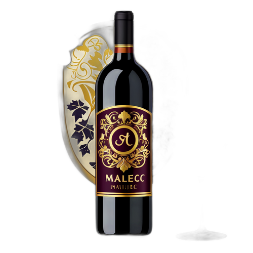 Rótulo de Vinho Malbec Estilizado