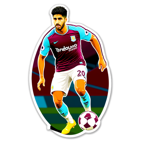 Stiker Aston Villa vs Chelsea: Marco Asensio Menggiring Bola