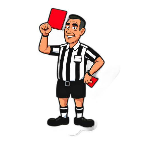 Personaj de desene animate arbitru de fotbal