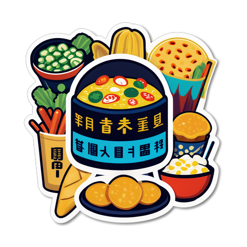 夜市美食主題貼紙