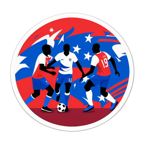 Stiker Pertandingan Amerika vs Haiti