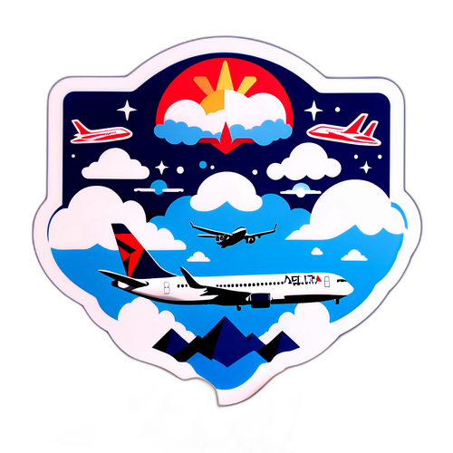 Stiker Serba Gembira Logo Delta Airlines