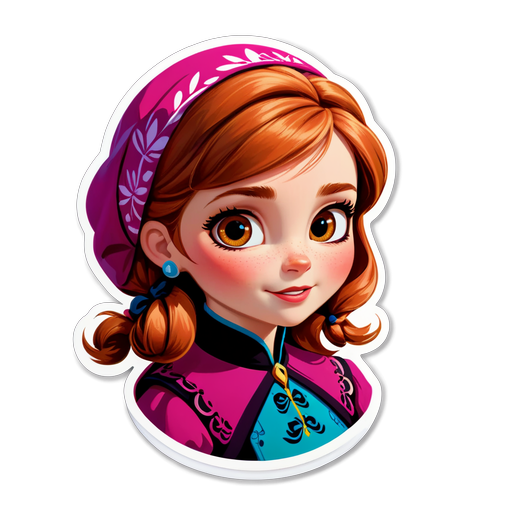 Cheerful Animated Character Sticker