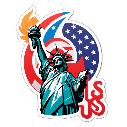 अमेरिका का गर्व: 'US' स्टिकर