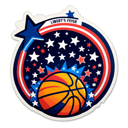 Sticker ng Retro Basketball