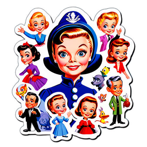 Illustration af juni Lockhart med ikoniske karakterer