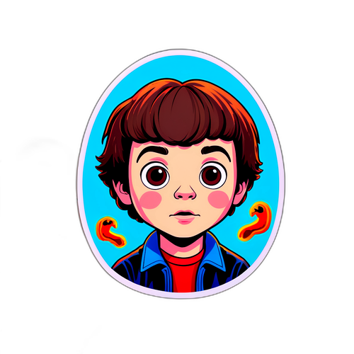 Adesivo giocoso di Noah Schnapp in Stranger Things