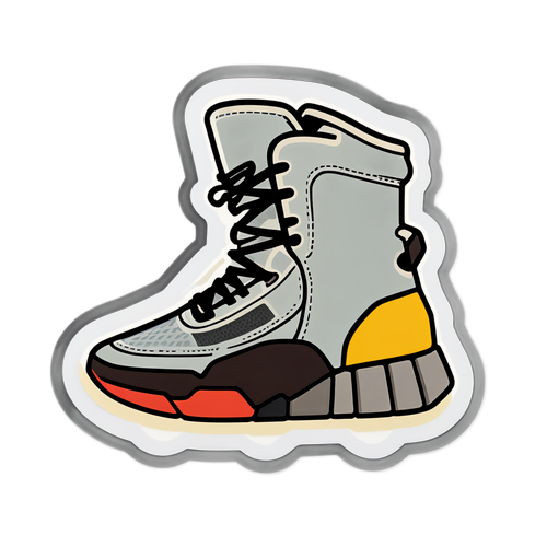 Minimalistinen sticker Yeezy-tossusta