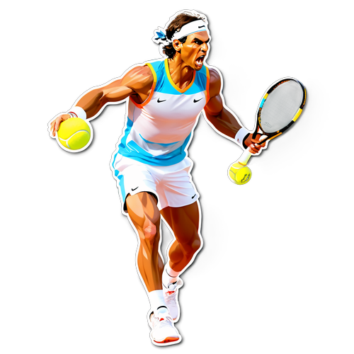 Voel de Kracht van Nadal: Deze Sticker Tiest Tennisfans met Energie en Inspiratie!