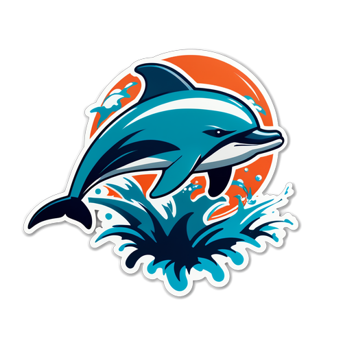 Miami Dolphins Aquatic Theme Sticker