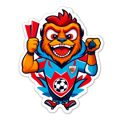 Competição Divertida entre Mascotes do América de Cali e Racing