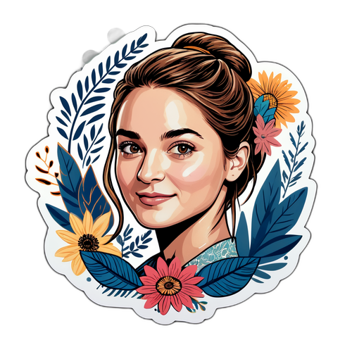 Autocollant de Shailene Woodley en style bohème chic