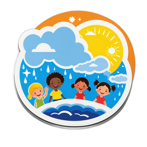 Sticker truyền tải thông điệp tích cực về thời tiết hôm nay