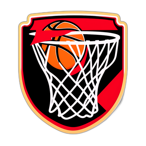 Minimalist Basketball Hoop Logo