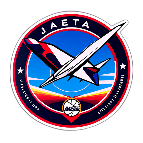 Jet na Lumilipad sa Hoop ng Delta