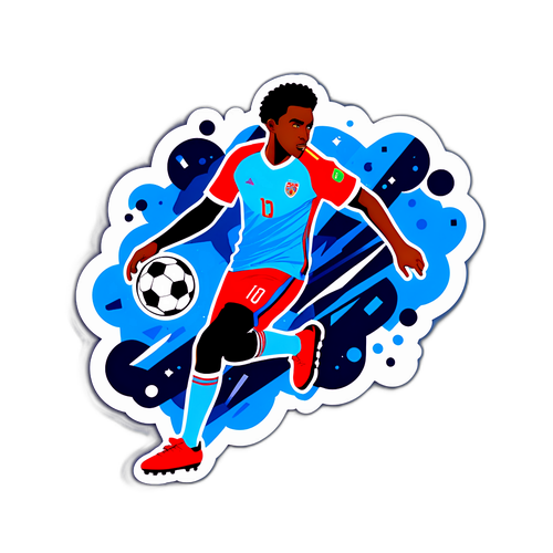 Lamine Yamal Soccer Dribble Sticker