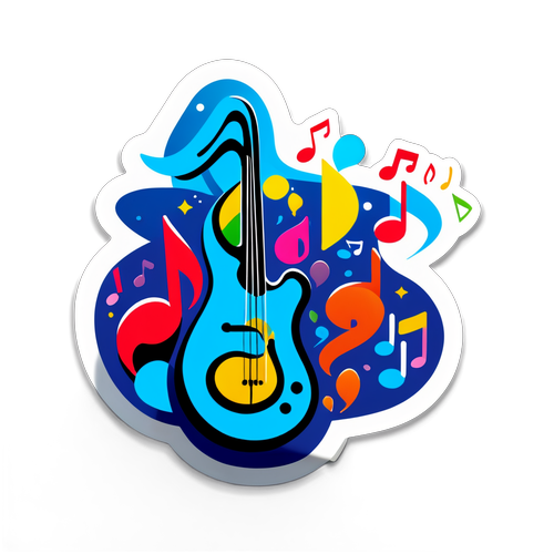 Kleurrijke Muziekvreugde: Junior Songfestival Sticker