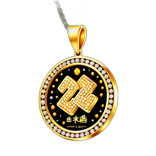 周生生24K金吊坠