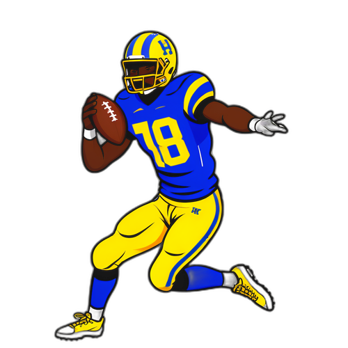 Dynamic Football Action Pose