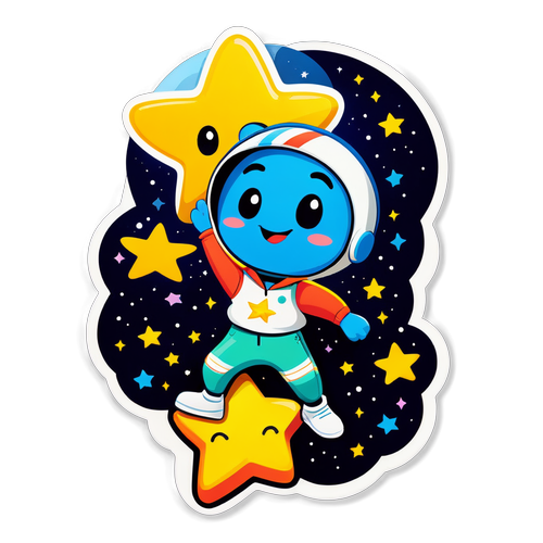 Motibasyonal na Sticker ng Cartoon na Bituin