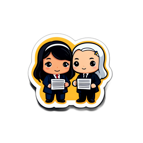 FOMC 회의 주제를 귀여운 캐릭터로 표현한 스티커