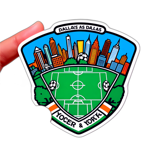 Stiker Lapangan Sepak Bola Dallas dan New York City