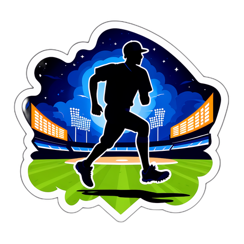 Dynamic Baseball Silhouette