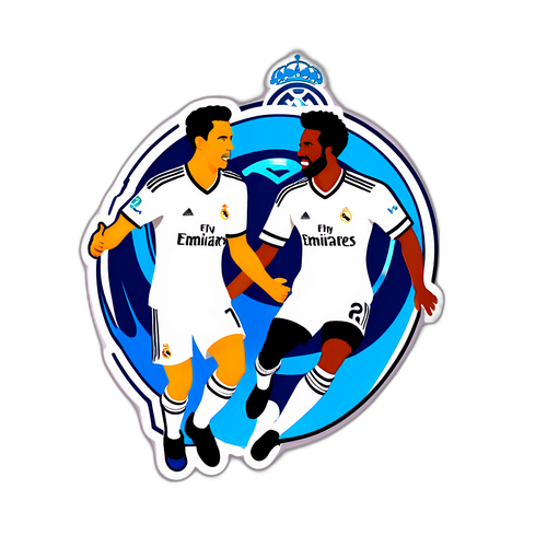 皇家馬德里與社會隊比賽的貼紙設計