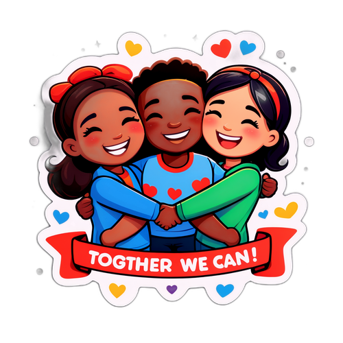 Sticker Tema Sokongan Komuniti 'Bersama Kita Boleh!'