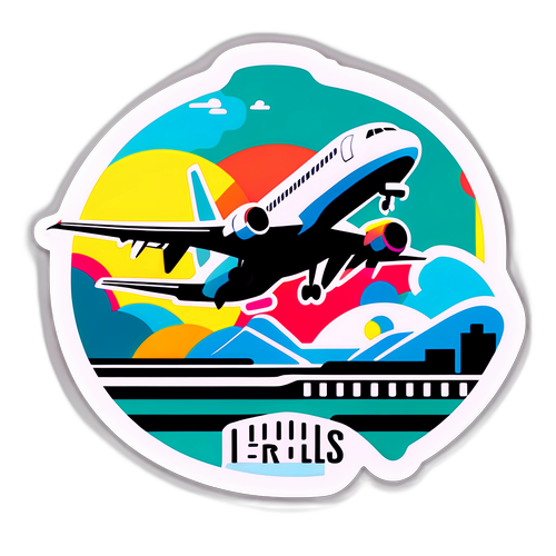Sticker van de Luchthaven Brussel