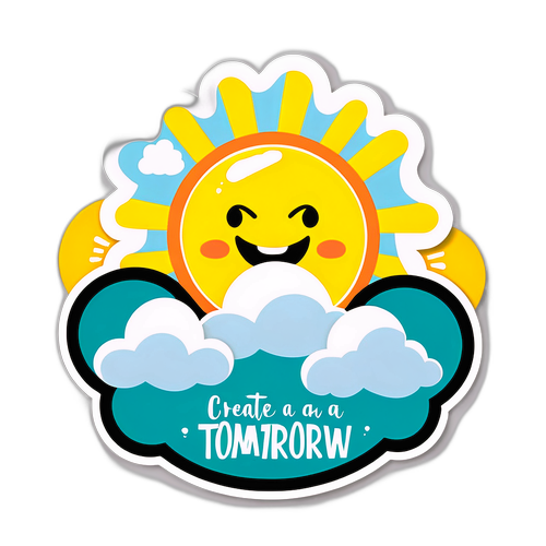 מדבקת מזג האוויר המ whimsical