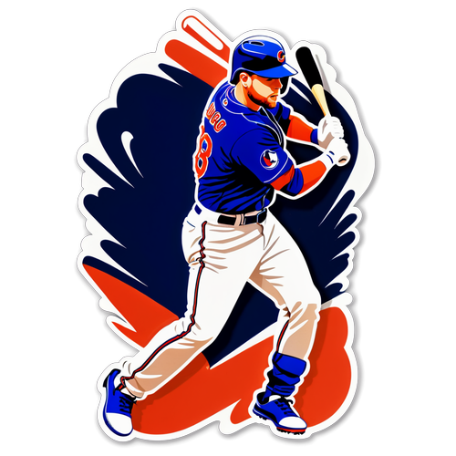 An Action-Packed Baseball Sticker