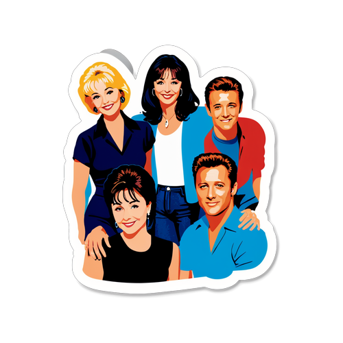 Nostalgie des Années 90 : L'Autocollant Rétro de Beverly Hills 90210 qui Va Vous Éblouir!