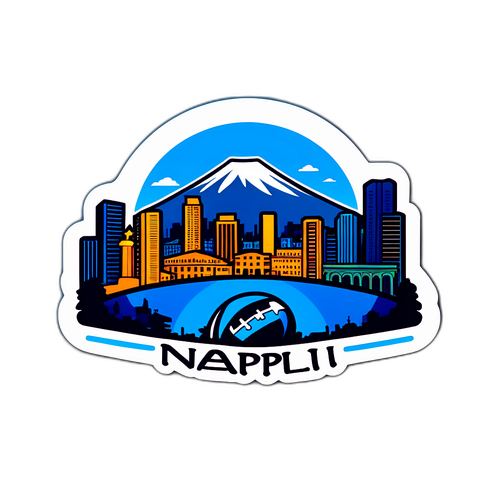 Napoli Skyline med Fodbold