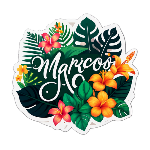 Etiqueta Elegante 'Marcos Antônio'
