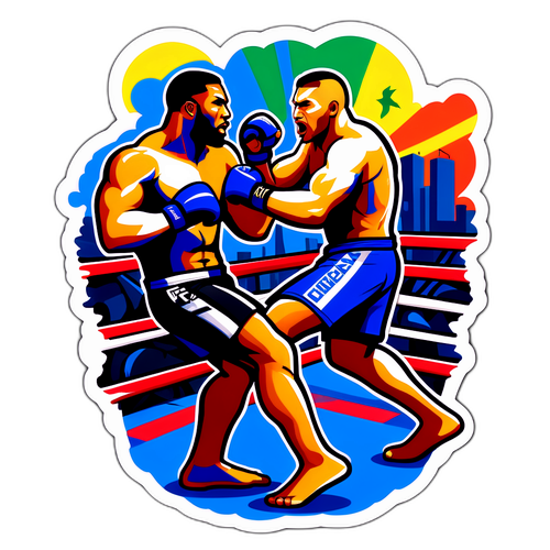 Dynamic MMA Fight Scene in Rio